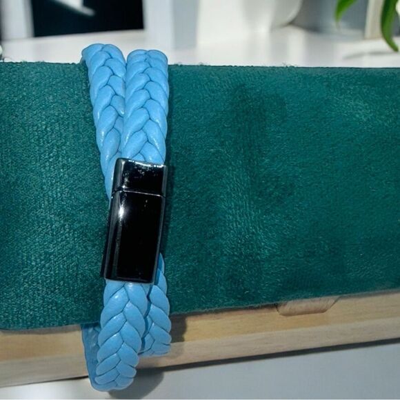 Double-wrap PU Braided Leather Magnetic Bracelet Wrap l 3 colors to choose! New - Picture 5 of 10